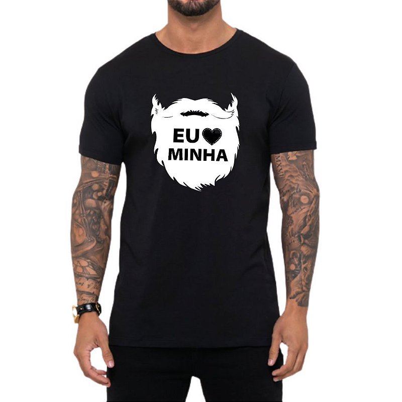 Camiseta Eu Amo Minha Barba Loja Careca com Barba os melhores