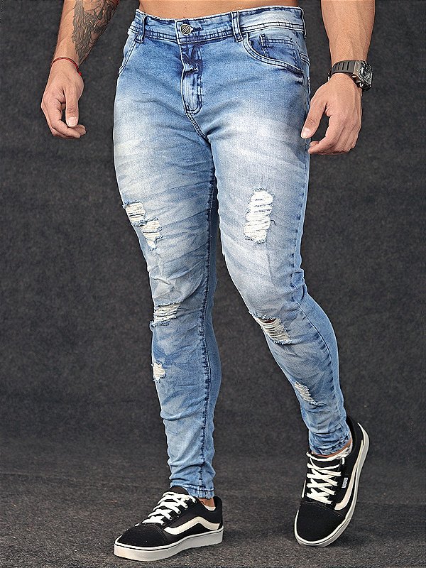 Calça Jeans Super Skinny Liverpool Destroyed - Traje Urbano