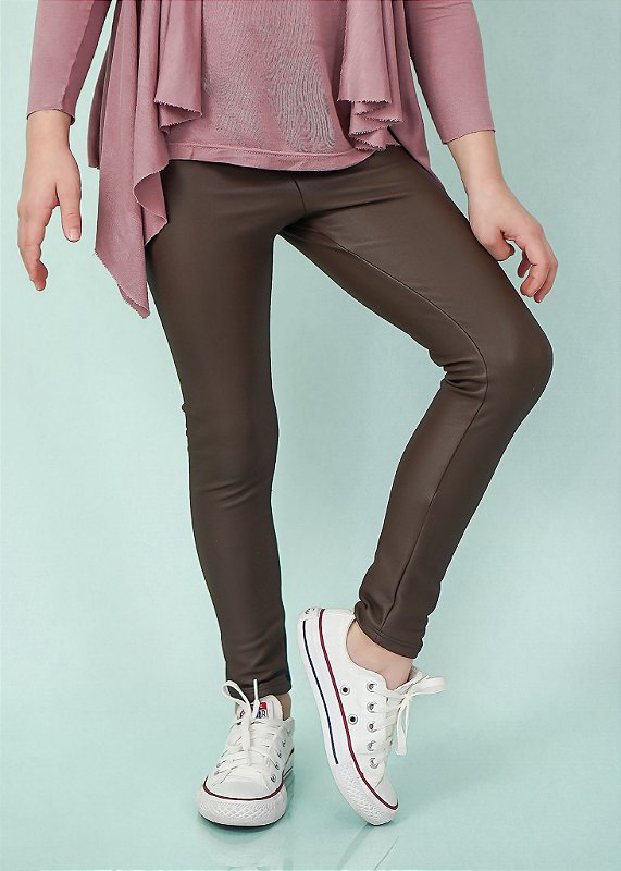 legging efeito couro