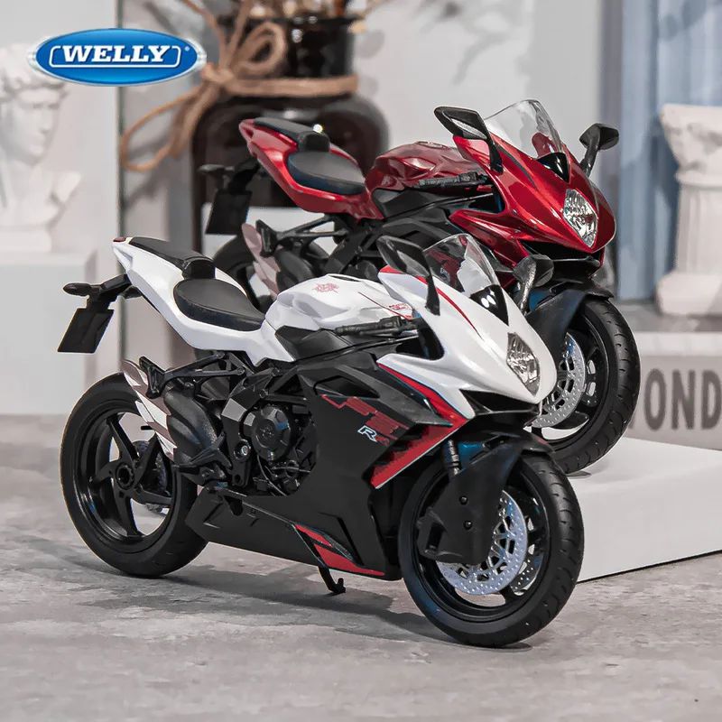 preto)1:12 BMW S1000rr Racing Motos Simulação Modelo de