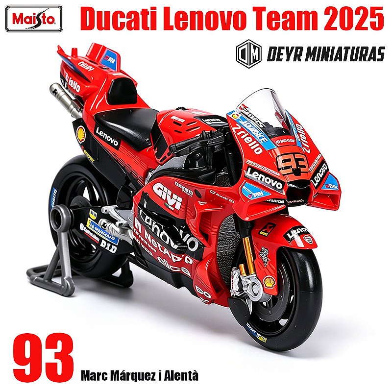Miniatura Motogp Ducati Lenovo Team 2025 Piloto Marc Marquez #93
