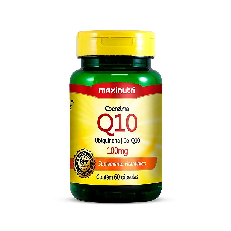 Coenzima Q10 100mg Maxinutri Suplemento 60 Cápsulas - Vivamus Mais  Suplementos Vitamínicos I Loja Virtual