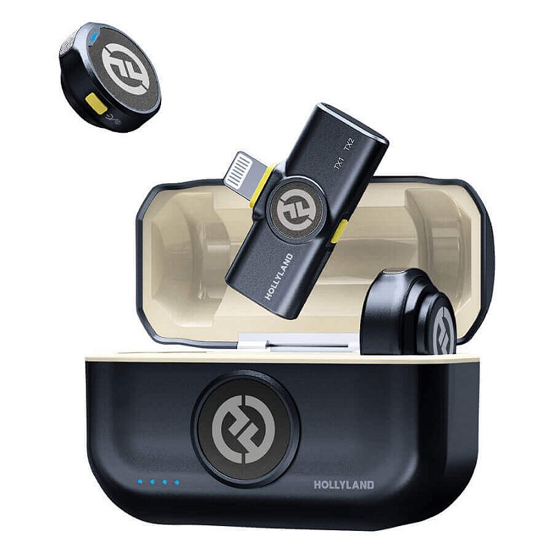Hollyland Lark M2 Lightning Microfone de Lapela Sem Fio Para