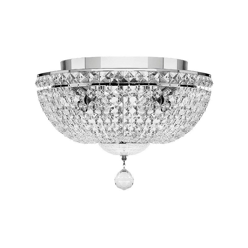 Plafon Cromado Curvo Cristal Luciin | Play Light - Play Light Iluminação
