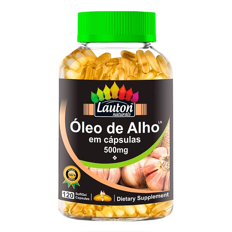 Óleo de Alho 500mg - 120 cápsulas - Lauton Naturals - Vittalive:  Longevidade com saúde e bem-estar.