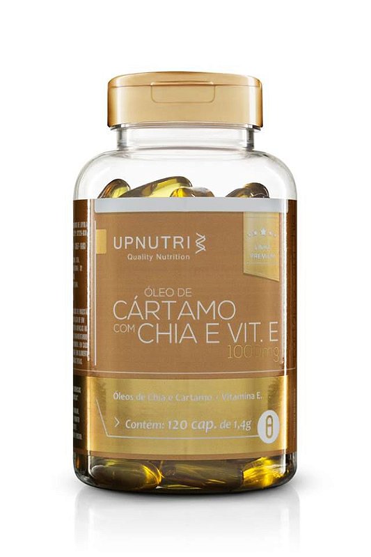 Óleo de Cártamo com Chia e Vit. E - 120 cápsulas - Upnutri - Vittalive:  Longevidade com saúde e bem-estar.