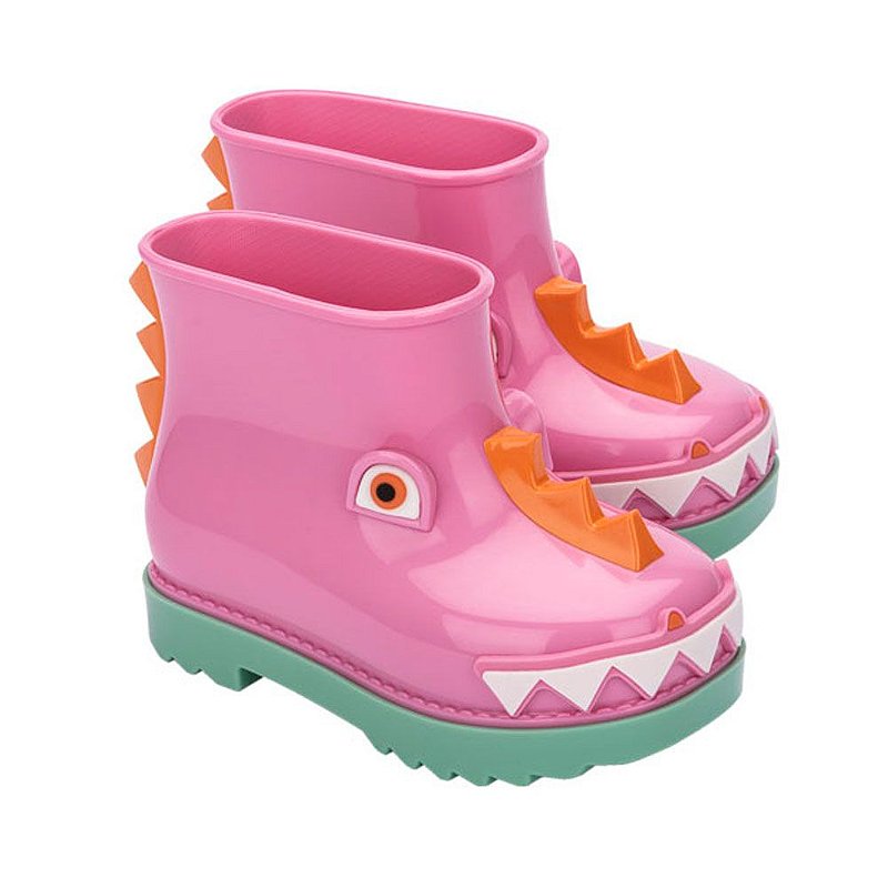 Galocha Infantil Mini Melissa + Fábula Rain Boot Bota Chuva ROSA Kids