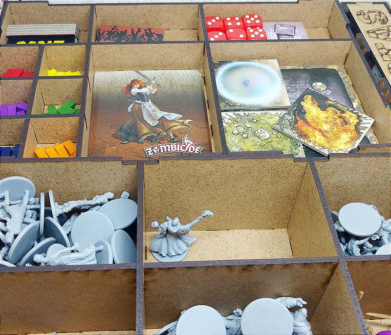 Insert Rangeur En Noir Pour Zombicide Black Plague – Organiseur De Pièces De Jeu – Accessoire De Rangement Pratique Et Efficace