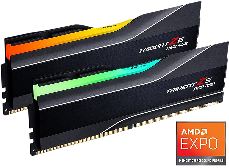 Memória DDR5 32GB 6000mhz CL30 AMD Expo G.Skill Trident Z5 Neo RGB