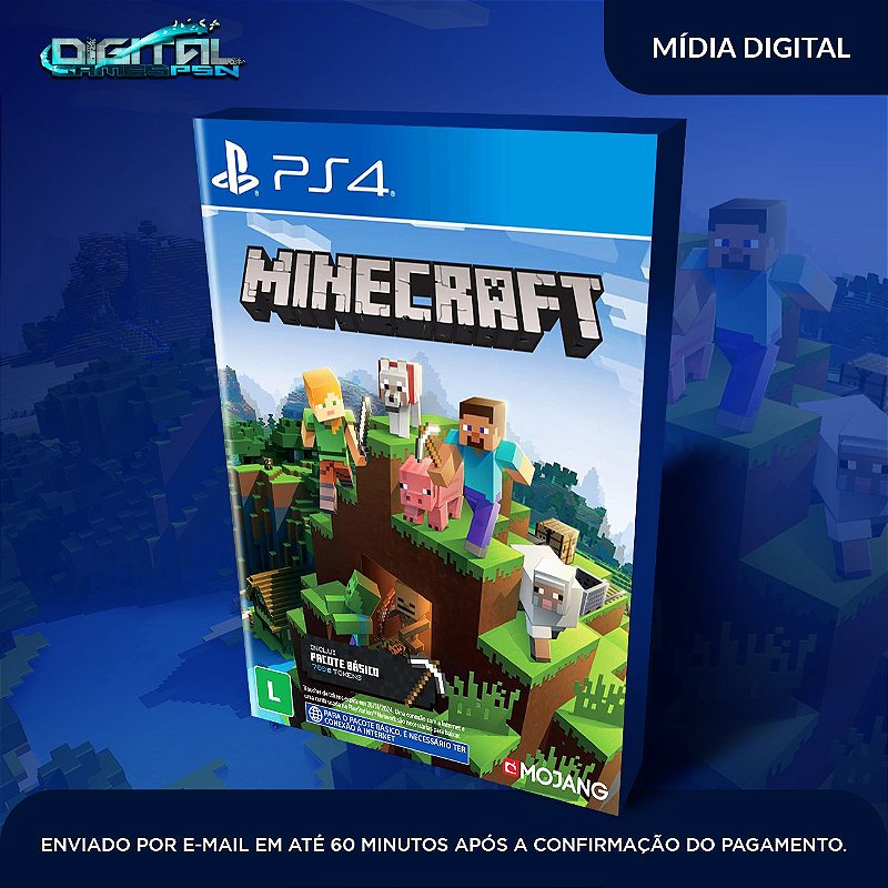Minecraft PS4 Mídia Digital - DigitalGamesPSN