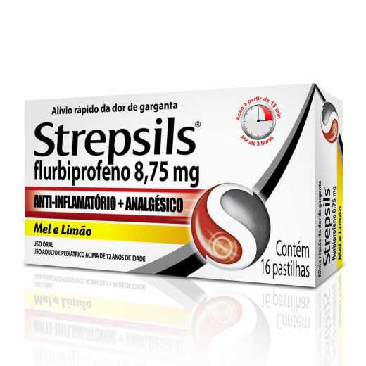 FLURBIPROFENO DOR GARGANTA INFLAMAÇÃO PASTILHA STREPSILS - Drogaria do ...