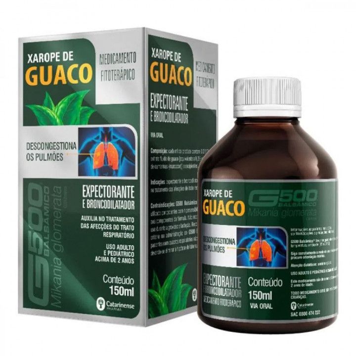 EXPECTORANTE BRONCODILATADOR MIKANIA GUACO G500 - Drogaria do Farmacêutico