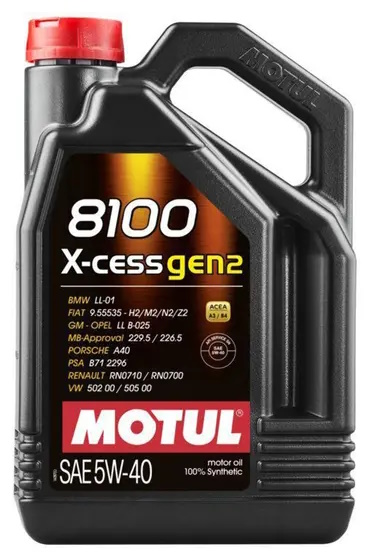 8100 5w40 Óleo Motul X-cess 100% Sintético Galão 4 Litros - BH13