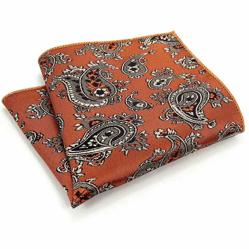 カルト30バロン Lenço de Bolso Masculino Social Laranja Premium - O Gravateiro