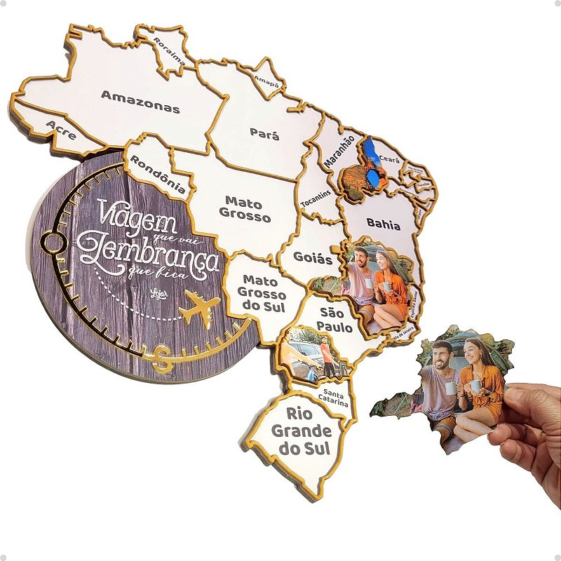 Quadro Mapa Brasil para Marcar Viagens - Lojar - Presentes Criativos e  Decoração Criativa