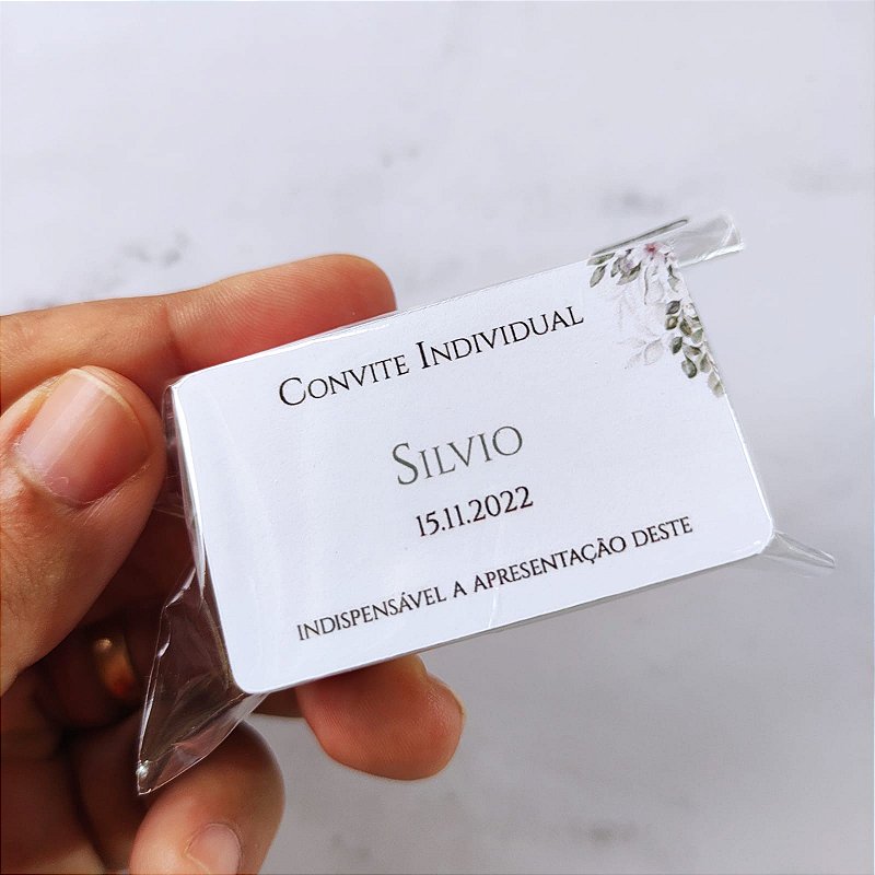 Convite Individual com o nome do convidado Bellagi Convites