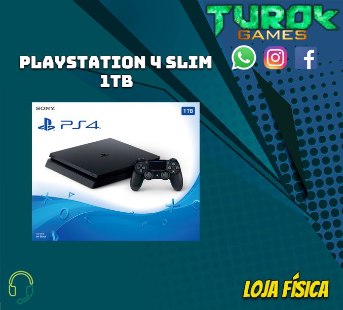 Playstation 4 slim 1TB SONY - Turok Games - Só aqui tem gamers de verdade!