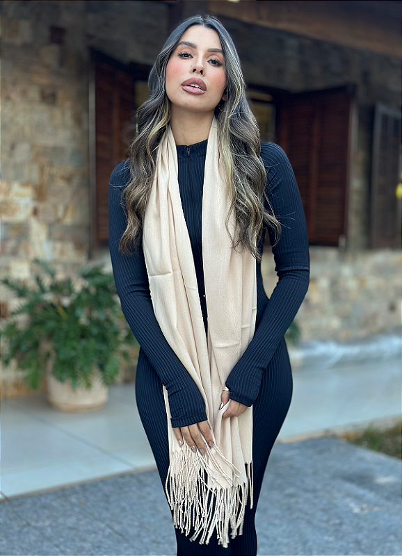 Pashmina | Cachecol Scarf Xale Echarpe Lenço Longo | 180cm x 60cm
