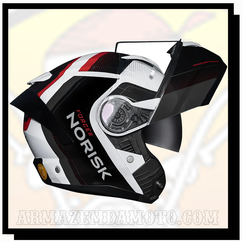 CAPACETE ESCAMOTEÁVEL NORISK FORCE II KORE CINZA - ARMAZÉM DA MOTO