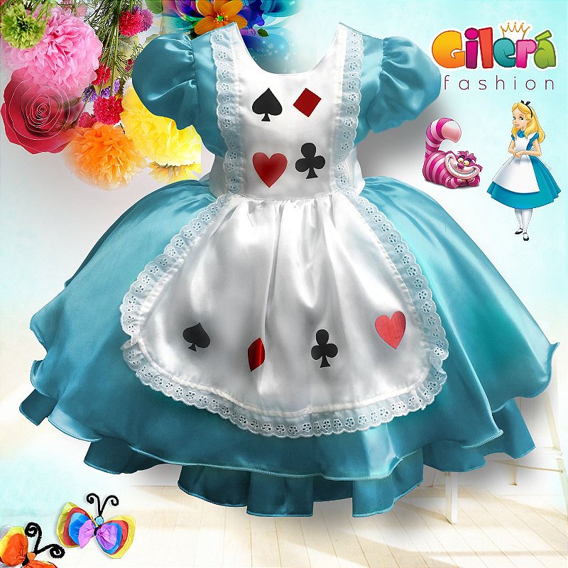 vestido alice no pais das maravilhas