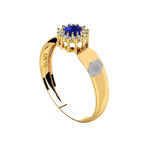 Anel Formatura Engenharia Química Ouro 18k Zircônias cod