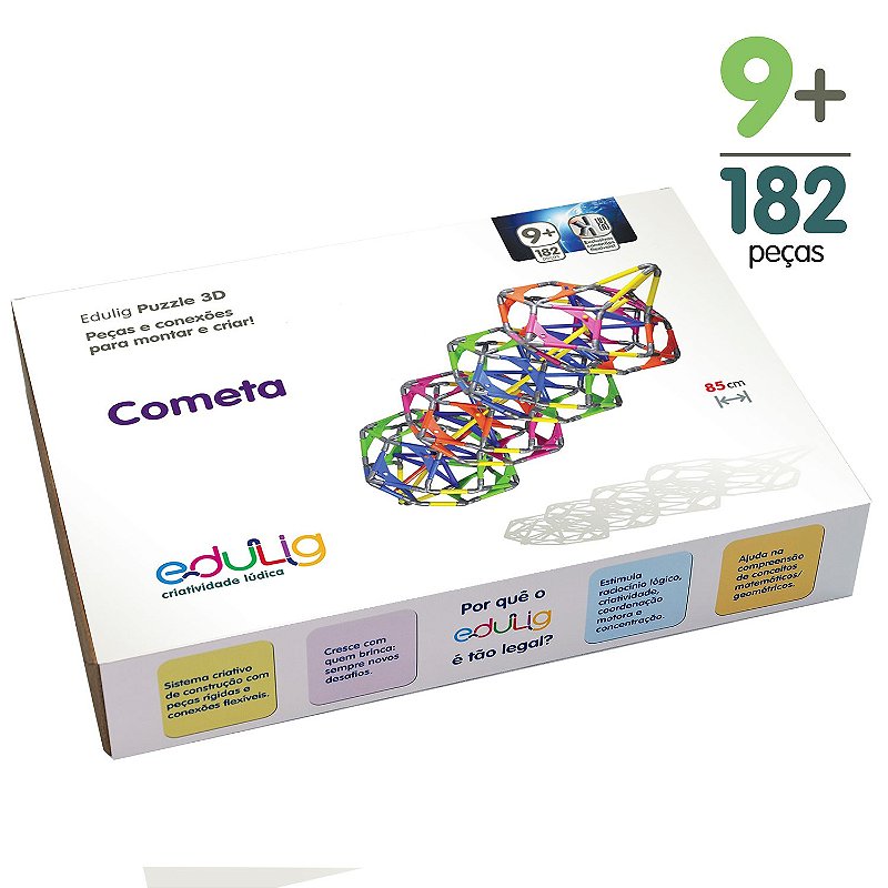 Quebra-cabeça Edulig Puzzle 3D Pirâmide - 144 peças e conexões - 6