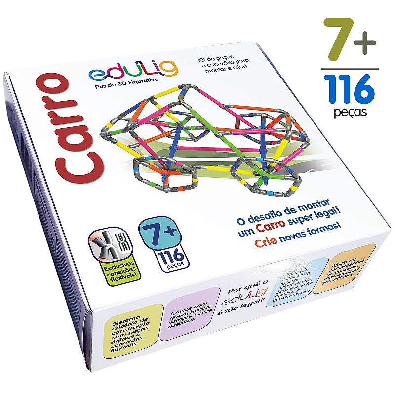 Quebra-cabeça Edulig Puzzle 3D Mini Sólidos Platônicos - 296 peças e -  Edulig, Kits pedagógicos e lúdicos, Puzzles 3D