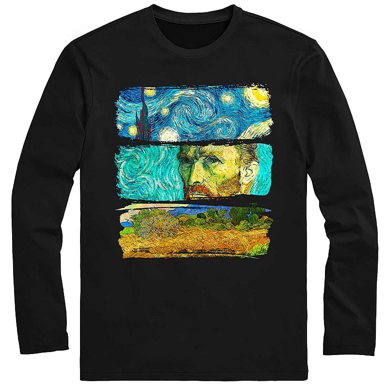 古着 ALMA MATER Van Gogh Tシャツ XLサイズ Camiseta Manga Longa Arte e Cultura Cool Tees Van Gogh Pop Art