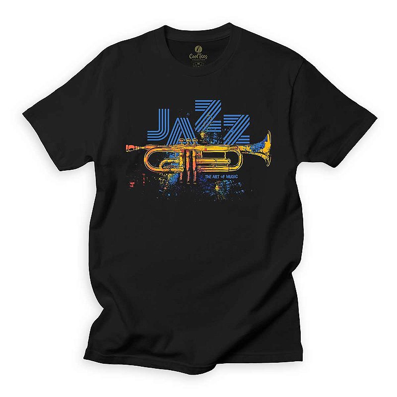 Camiseta Musica Cool Tees Jazz Trompete Vintage Diferente - COOL