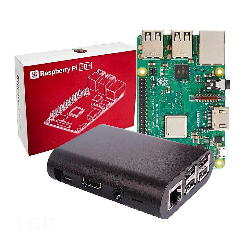 Kit Raspberry Pi 3 B+ Plus MicroSD 64GB Fonte Case Dissipador Hdmi