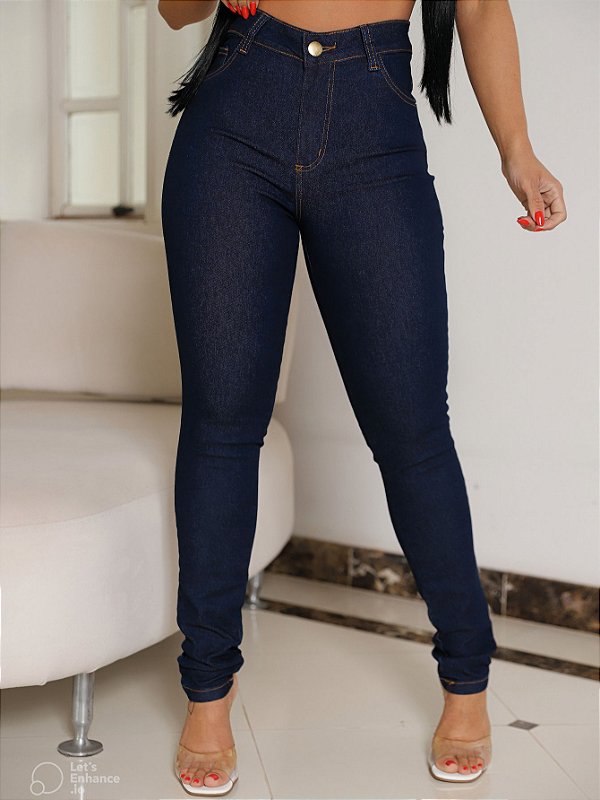 Calça jeans feminina alta qualidade top #la - R$ 199.90, cor Azul (skinny)  #39863, compre agora