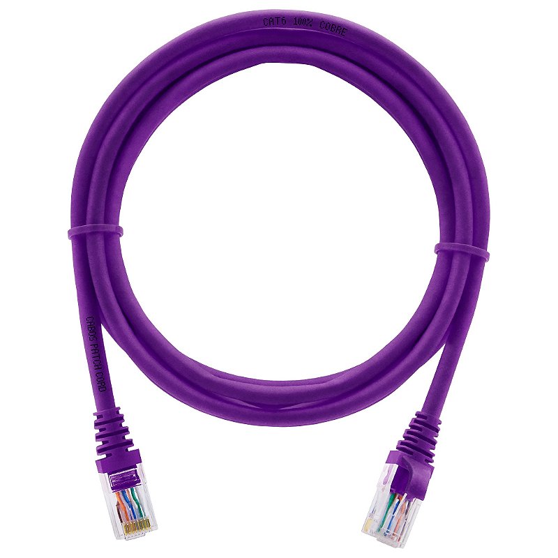Cabo De Rede Patch Cord Cat6 UTP Furukawa 100 Cobre 3 Metros Cabos