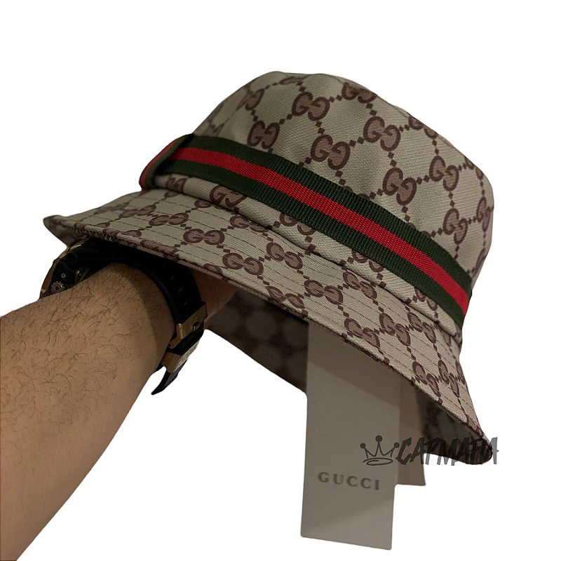 Bucket Hat Gucci Monogram Italian Gold - CAPMAFIA