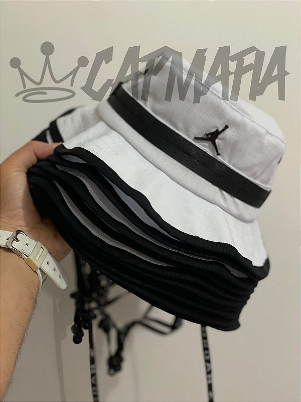 Chapéu Bucket Hat Jordan Brand Jumpman Branco e Preto - CAPMAFIA SUPPLY ...