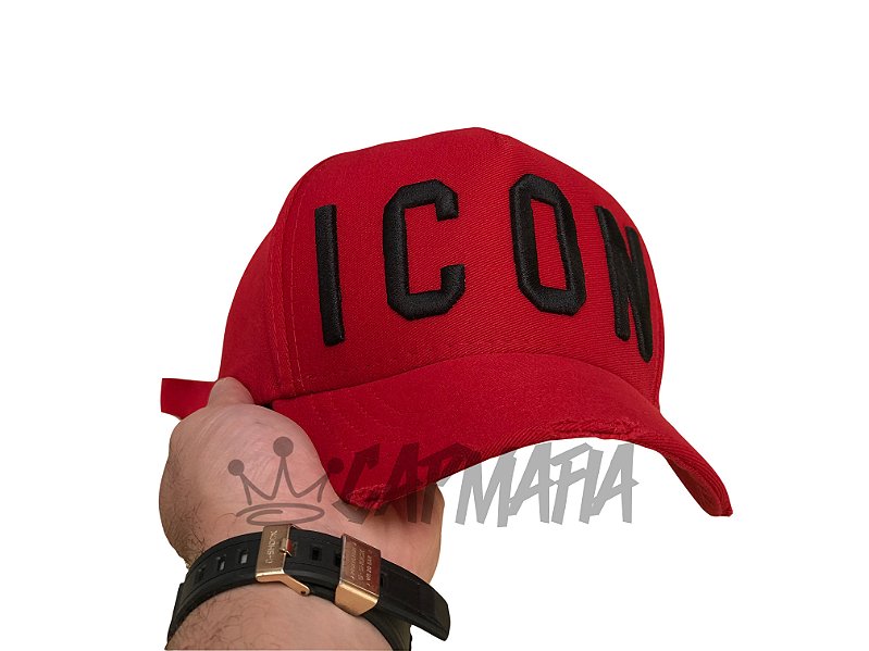 Cap Dsquared2 Icon Red Strapback Aba Curva - CAPMAFIA