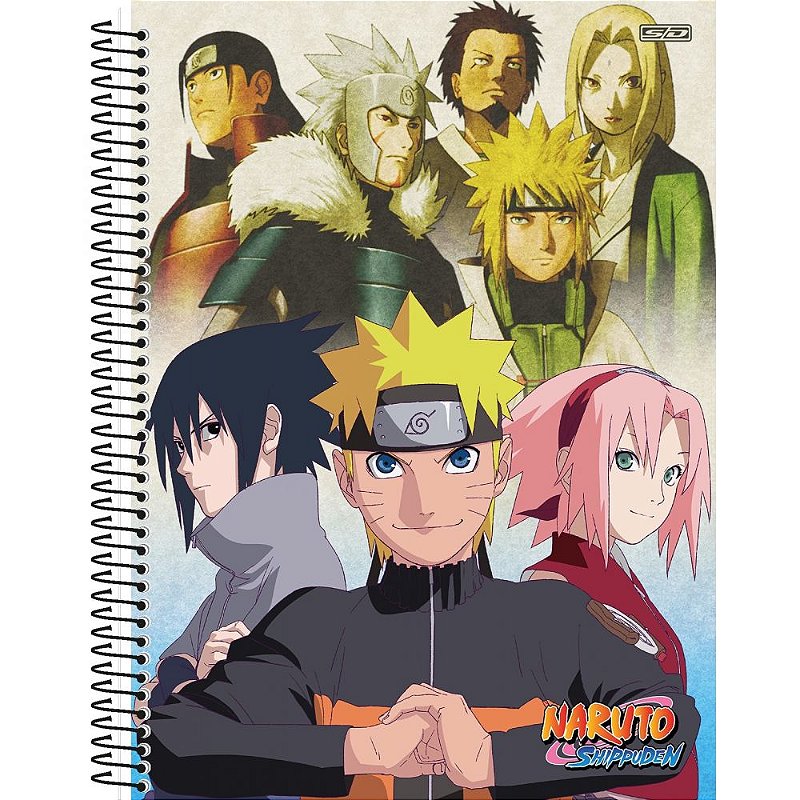 Caderno de Desenho Naruto Shippuden Preto - 60 Folhas - São Domingos - Casa  Joka