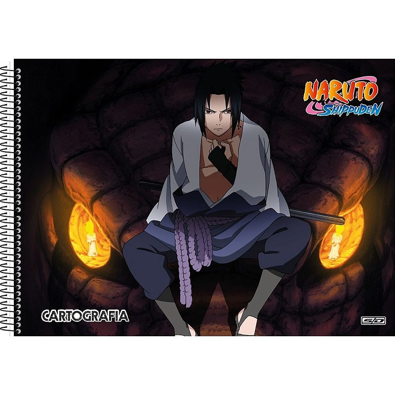 Caderno Cartografia e desenho Naruto shippuden São Domingos 60 folhas -  MundoLápis