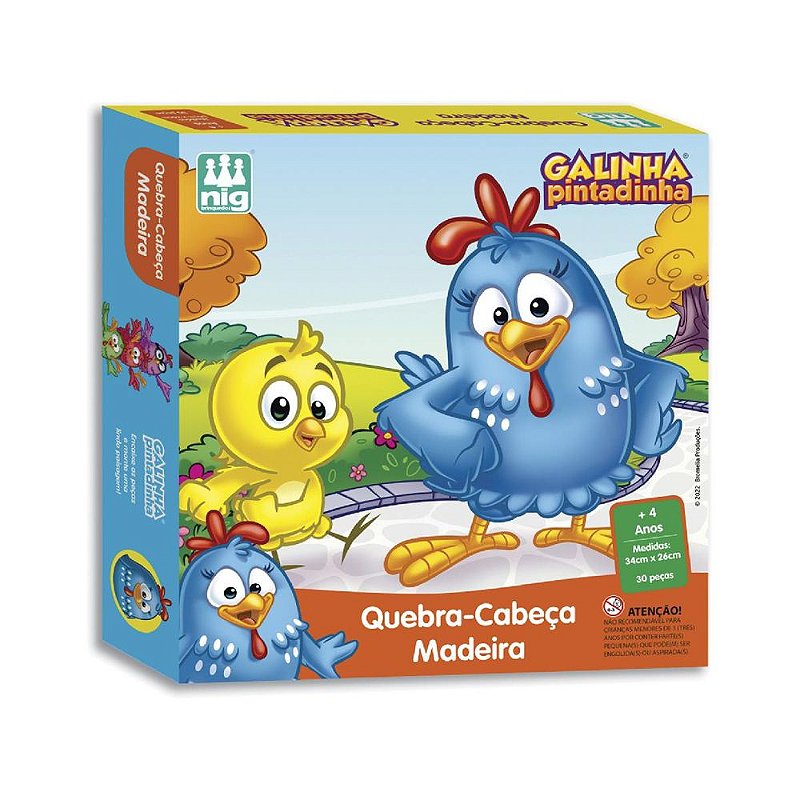 Quebra-Cabeça Galinha Pintadinha Infantil Madeira Raciocínio