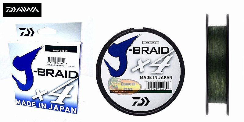 LINHA DAIWA J-BRAID 4X 270MTS - ESPAÇO DA PESCA