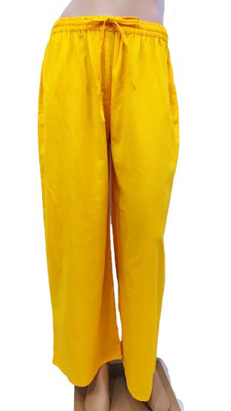 Calça Viscose Amarela U - Medicinas da floresta como Rapé, roupa xamânica e moda indiana | Por Do Sol