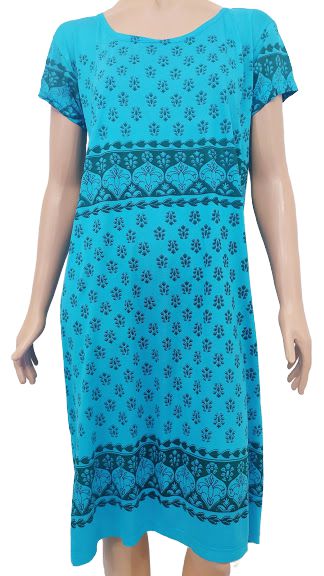 vestido azul tiffany estampado
