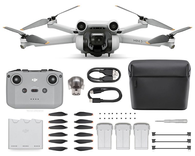 Drone Dji Mini 3 Pro Fly More Kit Plus - Tecno Drones - A Mais