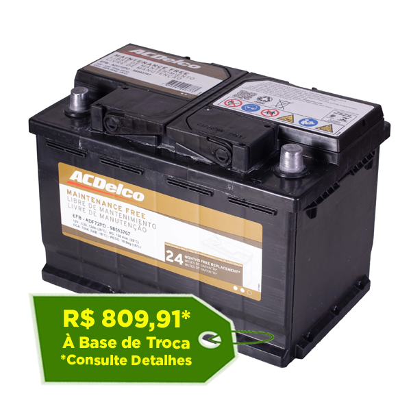 ACDelco バッテリー Bateria ACDelco EFB 72Ah Start-Stop - Reis Baterias - Reis