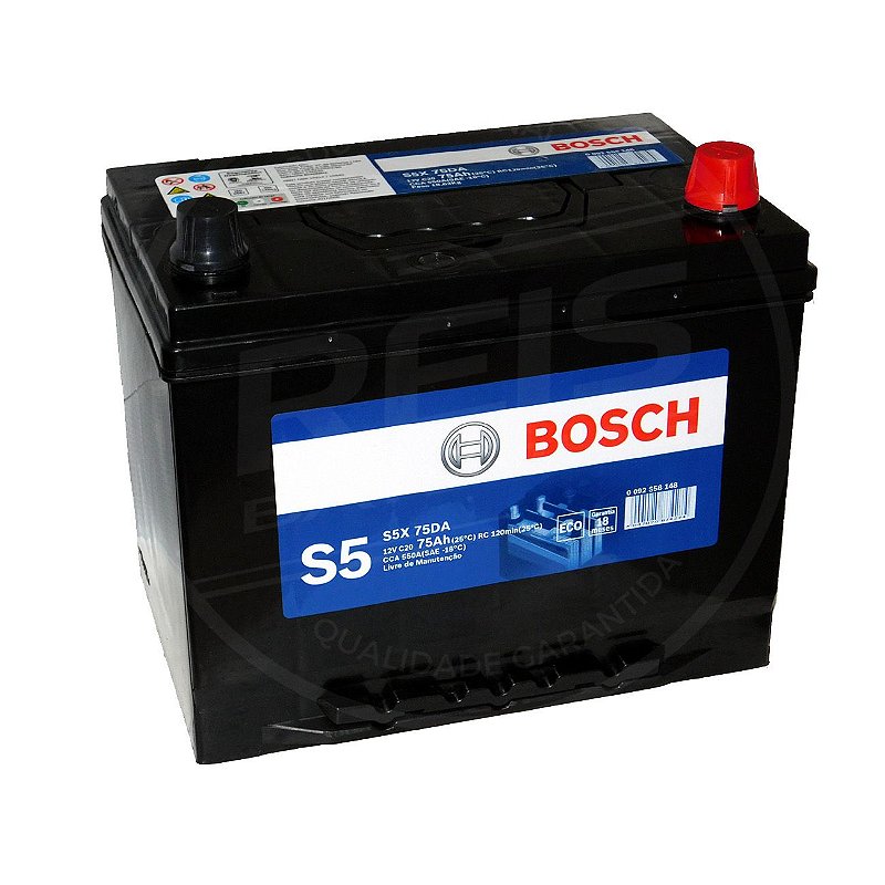 Bateria Bosch 75ah S5x75da Reis Baterias Bateria De Carro