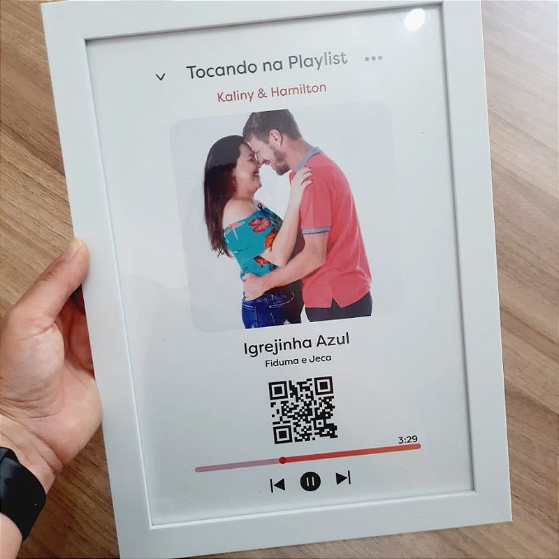Quadro Decorativo Personalizado Interativo com QR Code - Mídia