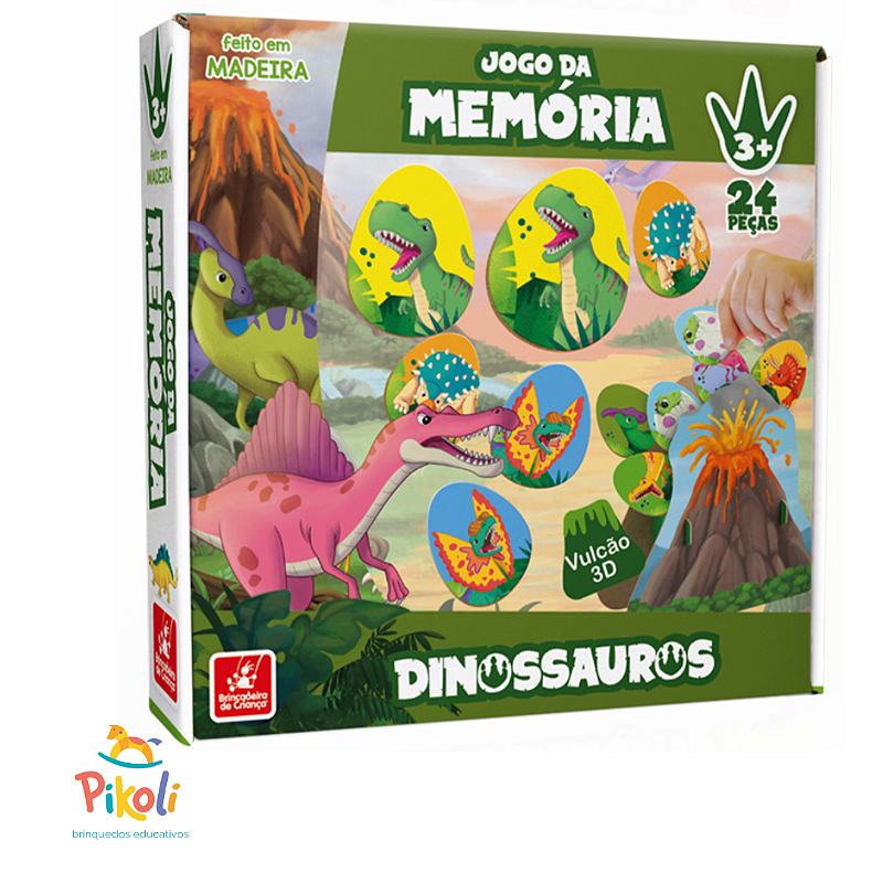Jogo da Memória dos Dinossauros - Toia - 12161 - Casa da Educação