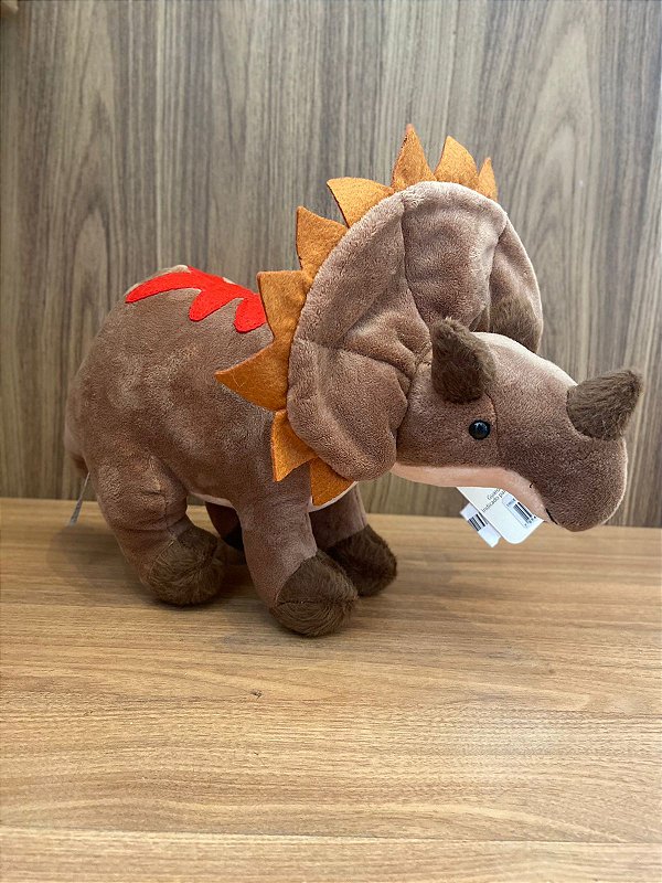 Pelúcia - Triceratops - 30 cm - Pikoli Brinquedos Educativos