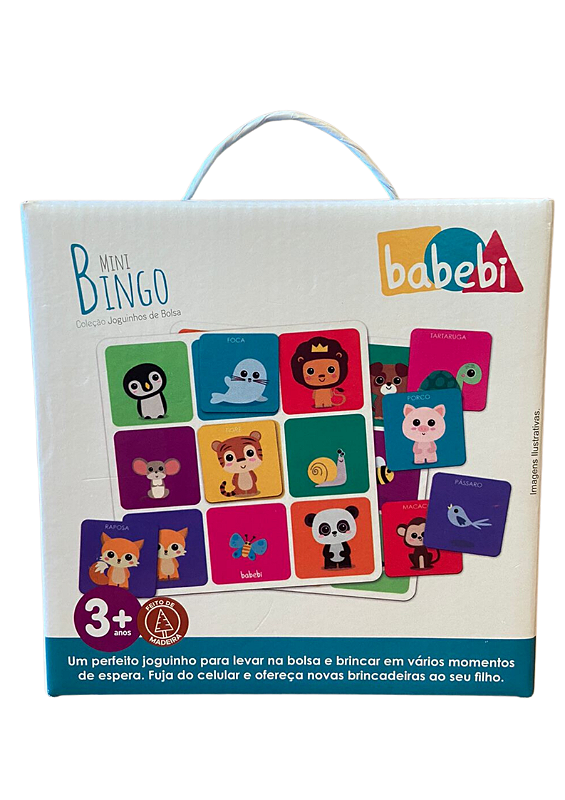 Mini Bingo Animais Joguinhos de Bolsa Infantil Madeira - Tralalá 4 Kids
