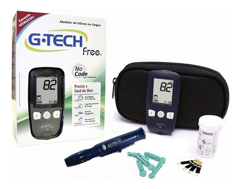 Kit Medidor de Glicose G- Tech Free - GabMedic - Loja de Produtos