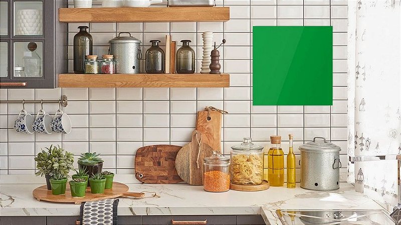 Lousa de vidro verde